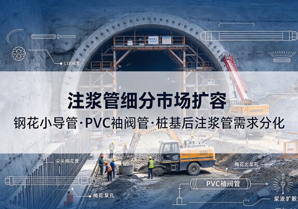 朝阳注浆管细分市场扩容，隧道钢花小导管、PVC 袖阀管、桩基后注浆管需求分化